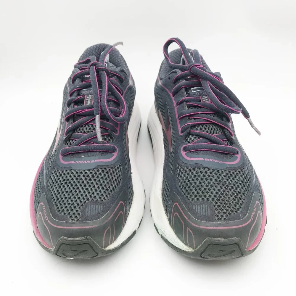 BROOKS Dyad Purple Gray Athletic Running Gym Sneakers Shoes Womens 7